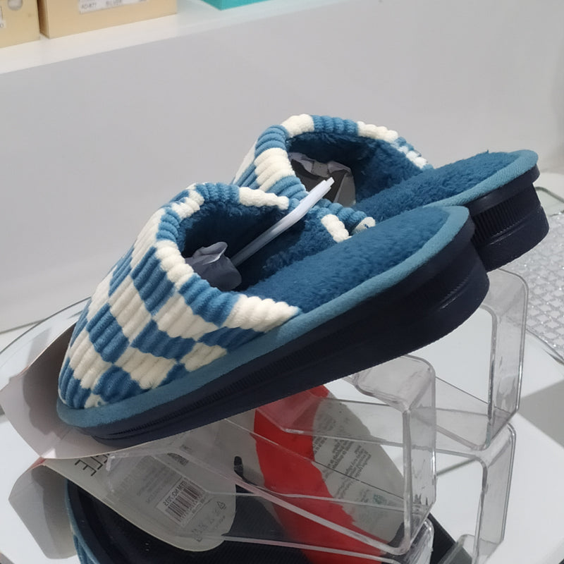 DUE MELE - Pantofole/Ciabatte Donna Inverno Tessuto Felpato Morbido Con Suola In Gomma