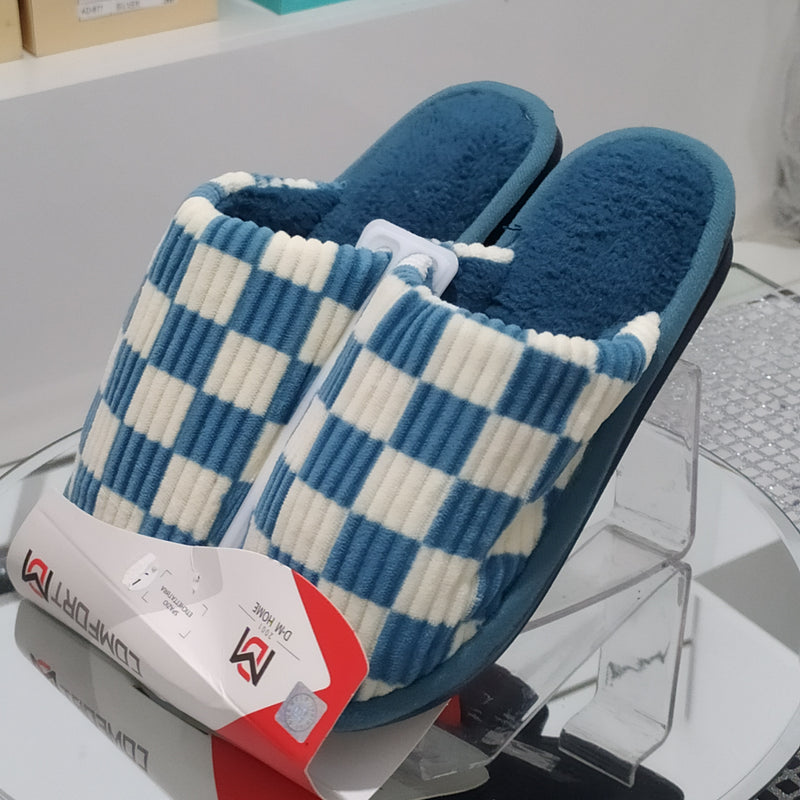 DUE MELE - Pantofole/Ciabatte Donna Inverno Tessuto Felpato Morbido Con Suola In Gomma