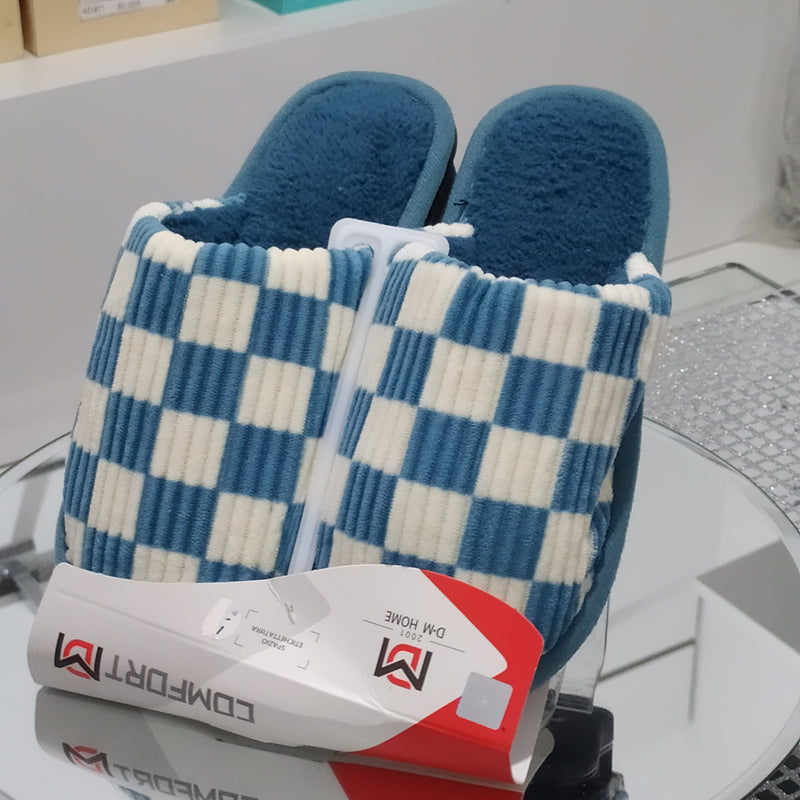 DUE MELE - Pantofole/Ciabatte Donna Inverno Tessuto Felpato Morbido Con Suola In Gomma