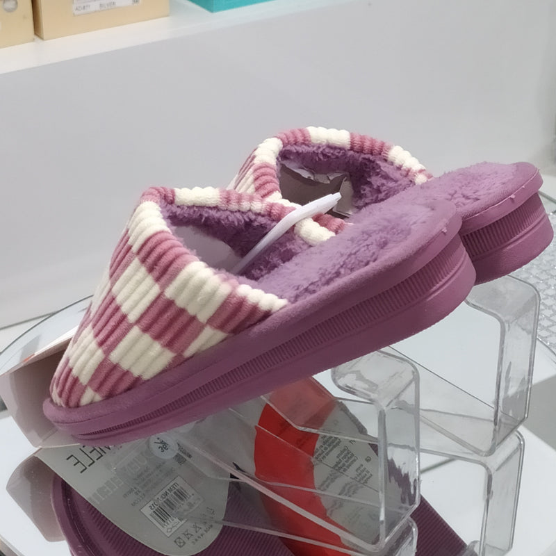 DUE MELE - Pantofole/Ciabatte Donna Inverno Tessuto Felpato Morbido Con Suola In Gomma
