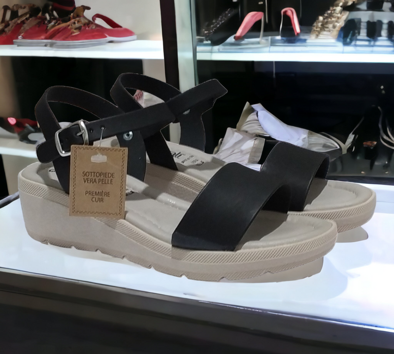 Sandali Marca Floralì Con Plantare In Vera Pelle