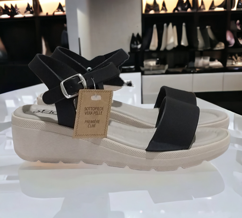 Sandali Marca Floralì Con Plantare In Vera Pelle
