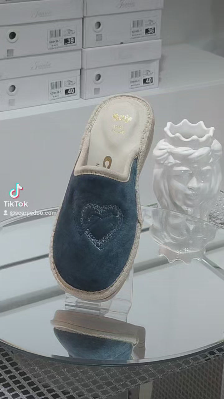 Ciabò 1099/4028 - Pantofole Ciabatte Invernali Donna // Plantare In Vera Pelle // Made In Italy // Suola In Gomma No Flessibile