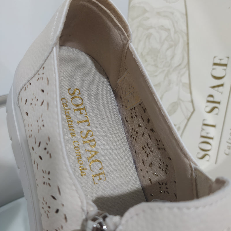 Soft Space - Scarpe Donna Con Cerniera Modello Linea Comoda