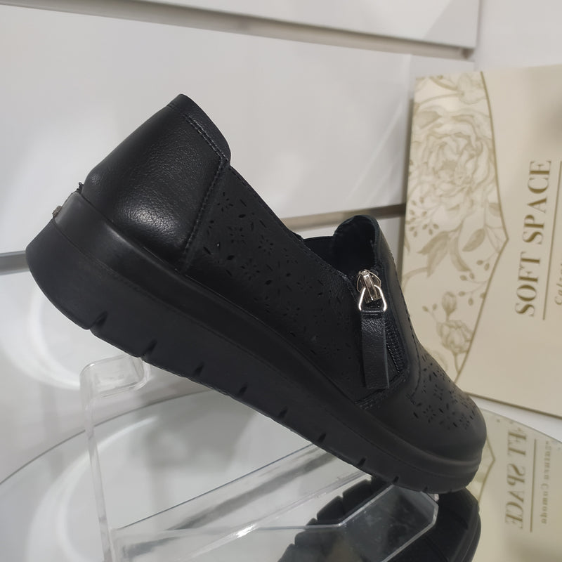 Soft Space - Scarpe Donna Con Cerniera Modello Linea Comoda