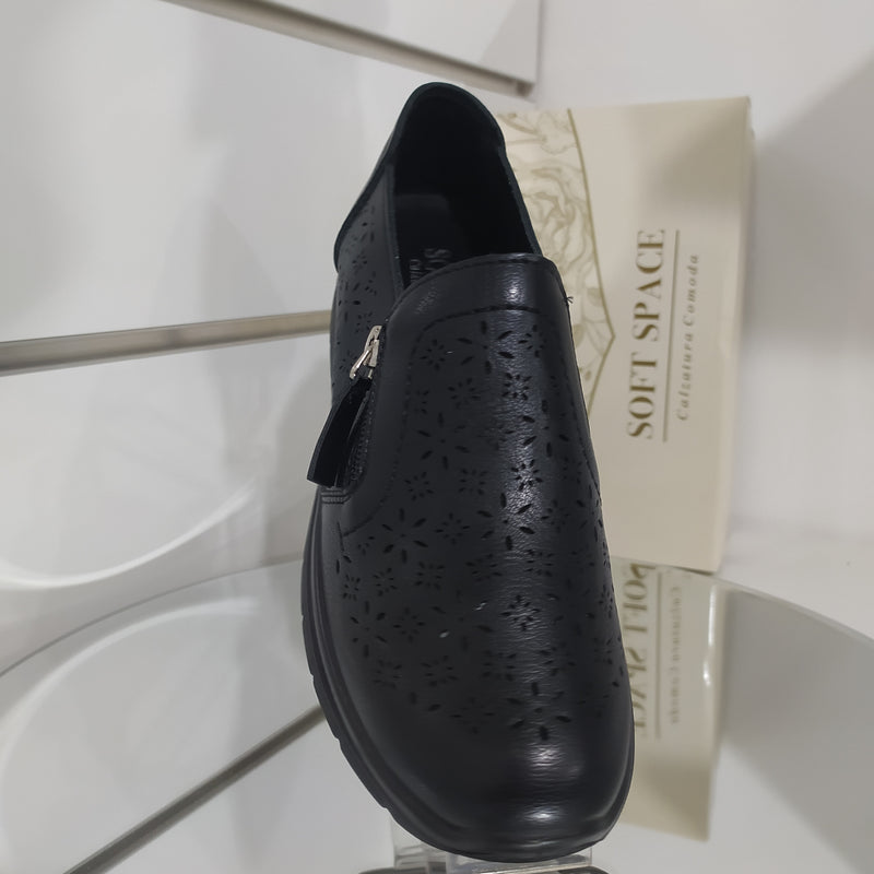 Soft Space - Scarpe Donna Con Cerniera Modello Linea Comoda