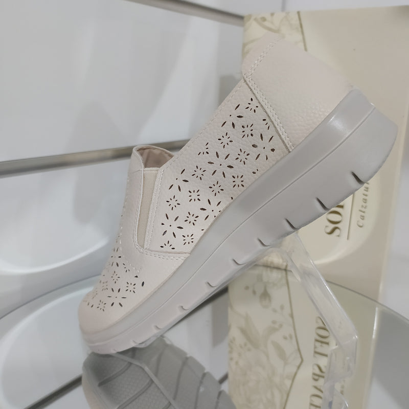 Soft Space - Scarpe Donna Con Cerniera Modello Linea Comoda