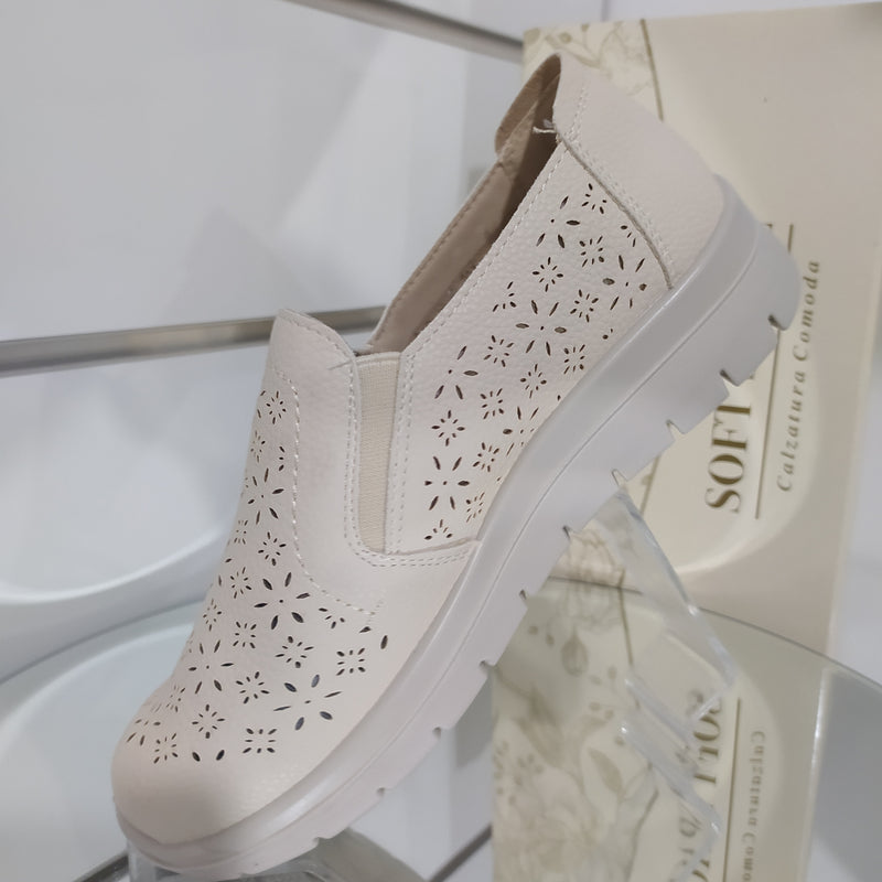 Soft Space - Scarpe Donna Con Cerniera Modello Linea Comoda