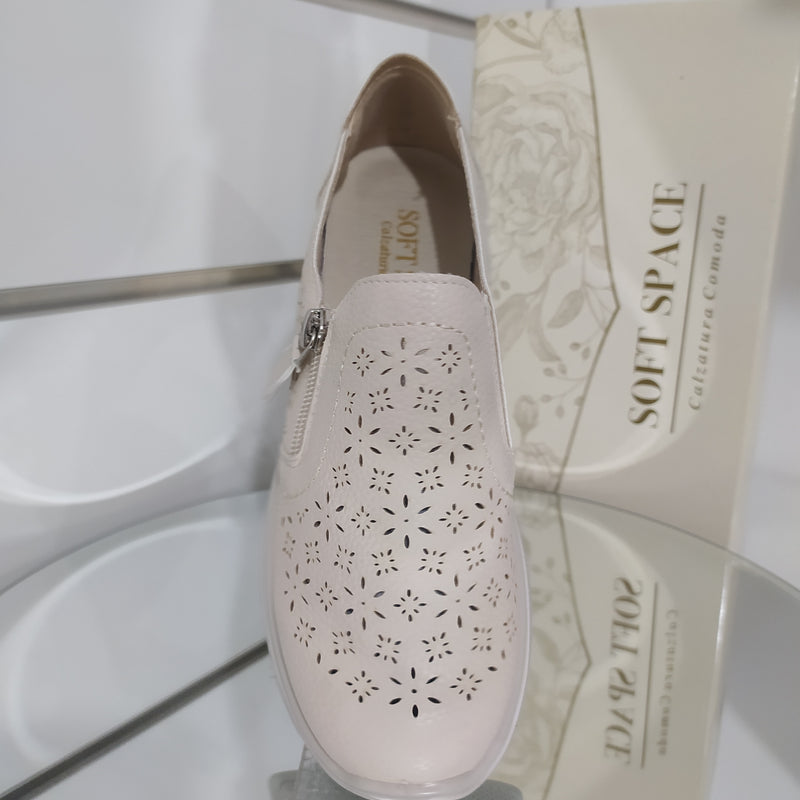 Soft Space - Scarpe Donna Con Cerniera Modello Linea Comoda
