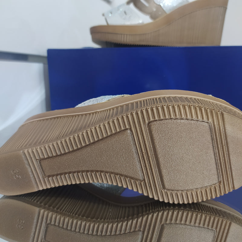 INBLU - Sandalo Zeppa a Fasce Con Strass Art AS000039